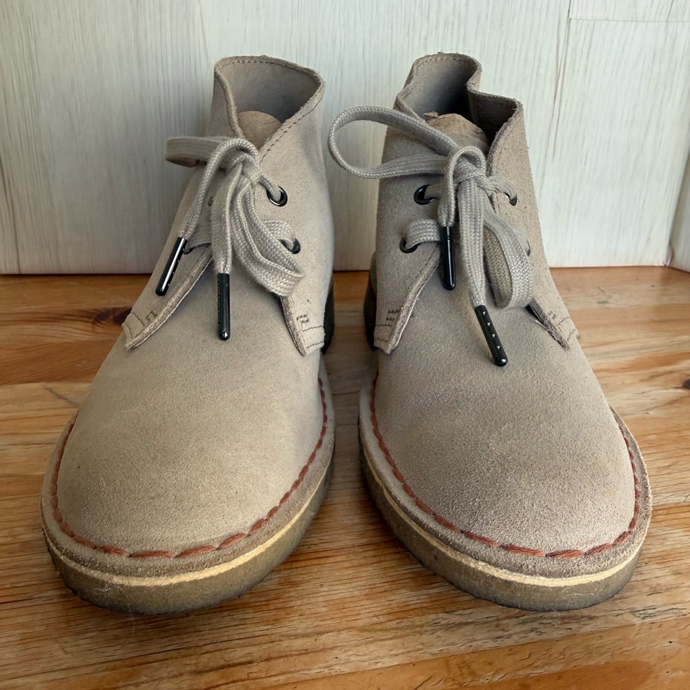 Clarks Originals Desert Boots Sand Suede Leather Women’s 7 Very Good Condition - Picture 2 of 12